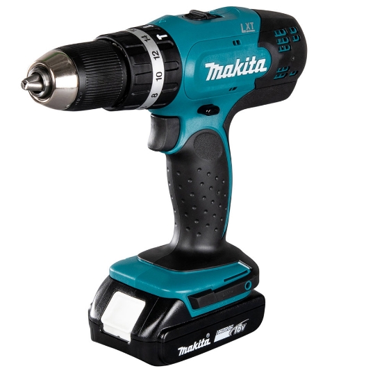 Immagine di TRAPANO AVVITATORE A PERCUSSIONE DHP453RF3J 42NM CON 3 BATTERIE 18V.3,0Ah MAKITA