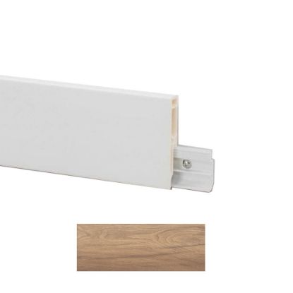 Immagine di BATTISCOPA PVC LINE 8613 DEC. 77 2500x80x15 MM (LAMINATO TORONTO OAK) PROFILPAS