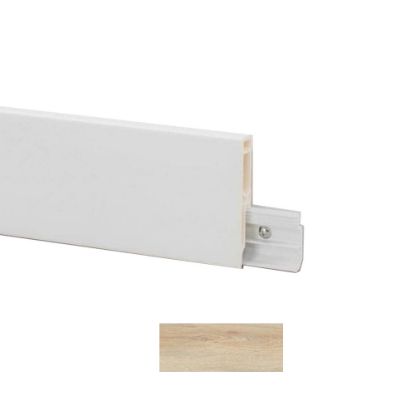 Immagine di BATTISCOPA PVC LINE 8613 DEC. 08 2500x80x15 MM (LAMINATO TOAST PISTACHIO) PROFILPAS