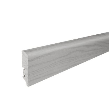 Immagine di BATTISCOPA PLATINUM FRASSINO LACCATO GRIGIO 60x16x2200 MM BARLINEK