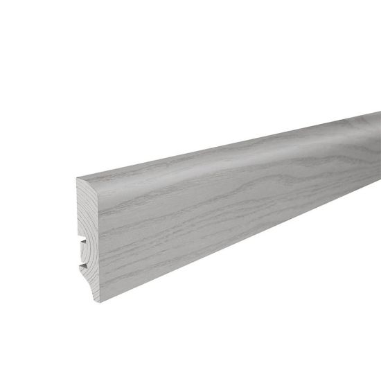 Immagine di BATTISCOPA PLATINUM FRASSINO LACCATO GRIGIO 60x16x2200 MM BARLINEK