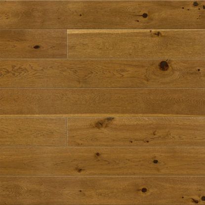 Immagine di PARQUET IN LEGNO BROWN SUGAR BRUSHED BEVELLED PICCOLO 1-STRIP LACCATO ROVERE SCURO 13x109,2 CM SPESSORE 14 MM BARLINEK
