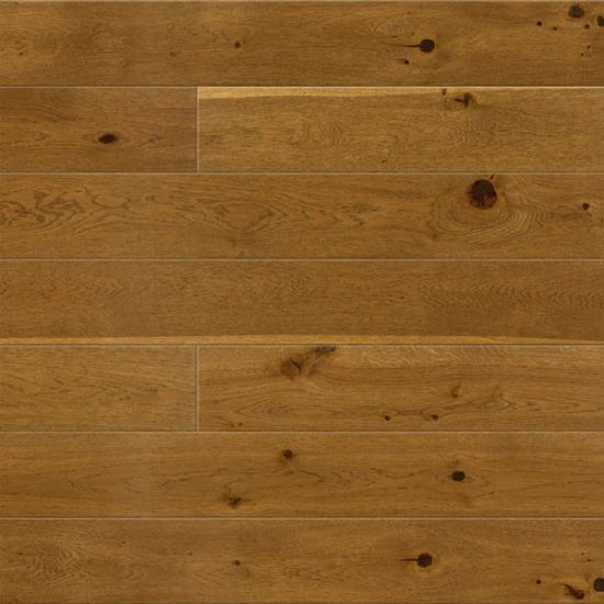 Immagine di PARQUET IN LEGNO BROWN SUGAR BRUSHED BEVELLED PICCOLO 1-STRIP LACCATO ROVERE SCURO 13x109,2 CM SPESSORE 14 MM BARLINEK