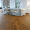 Immagine di PARQUET IN LEGNO BROWN SUGAR BRUSHED BEVELLED PICCOLO 1-STRIP LACCATO ROVERE SCURO 13x109,2 CM SPESSORE 14 MM BARLINEK