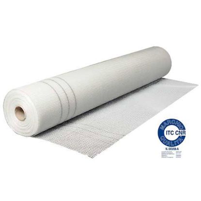 Immagine di RETE IN FIBRA GRANA 165GR/MQ BIANCA CERTIFICATA ETAG004 H.100 CM ROTOLO DA 50 MQ STAMPLAST