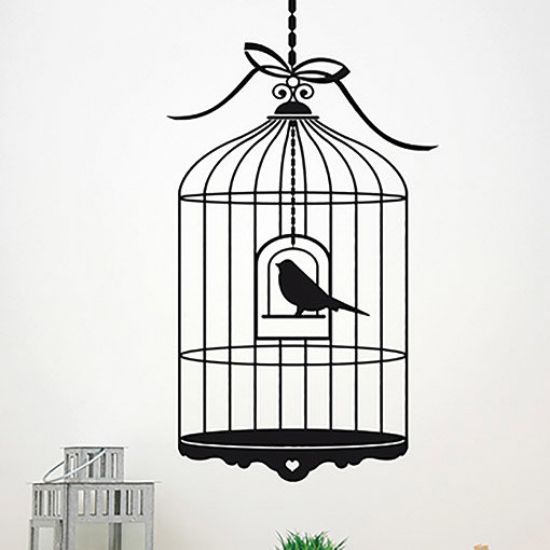 Immagine di STICKERS UCCELLO/GABBIA TWEET HOME 35x85 CM