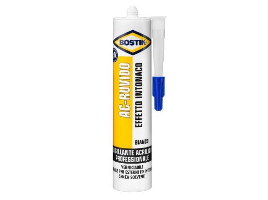 Immagine di SIGILLANTE ACRILICO RUVIDO VERNICIABILE BIANCO 300 ML BOSTIK IDEALE PER FESSURE E GIUNTI