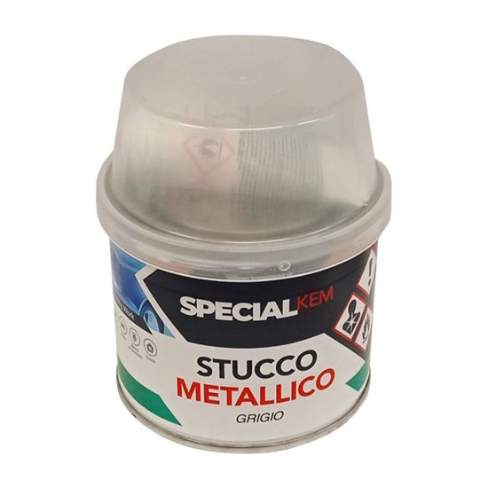 Immagine di STUCCO PER METALLI BICOMPONENTE 150 ML GRIGIO KEMIPOL