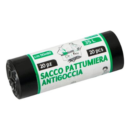 Immagine di SACCO PER PATTUMIERA NERO 50x60 CM ROTOLO 20 PZ