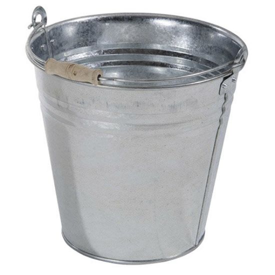 Immagine di SECCHIO CON MANICO LEGNO ZINCATO LT 10