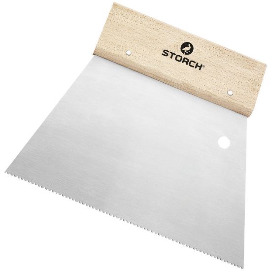 Immagine di SPATOLA METALLO DENTATA TRAPEZIODALE 25 CM DENTATURA B1 STORCH