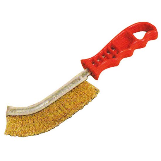 Immagine di SPAZZOLA ACCIAIO MANICO ROSSO