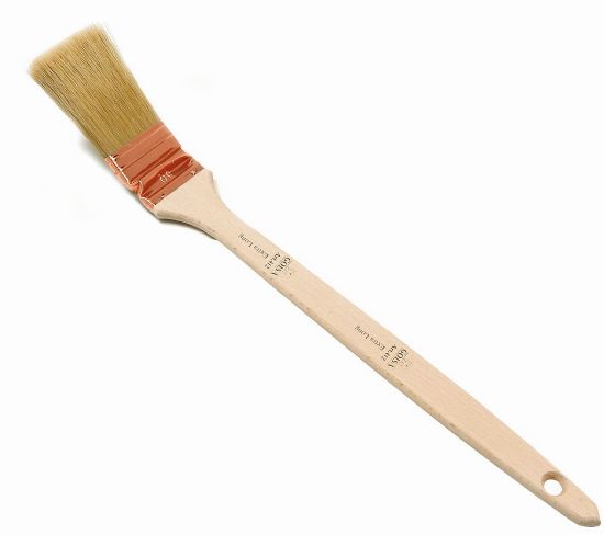 Immagine di PENNELLO PER RADIATORI PROFESSIONALE 40 MM PER USO IDROPITTURE E SMALTI AL SOLVENTE GOISA