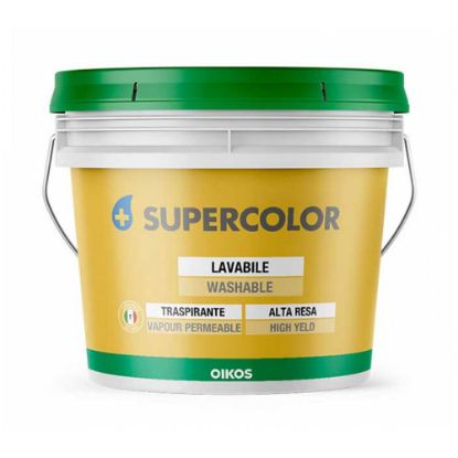 Immagine di SUPERLAVABILE SUPERCOLOR BIANCO 1 LT A PZ OIKOS