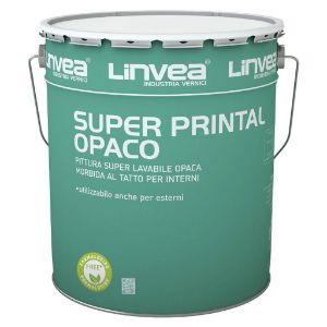 Immagine di SUPER LAVABILE SUPER PRINTAL OPACO (ACETOVINILICHE) 4 LT BASE ED LINVEA