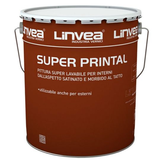 Immagine di SUPER LAVABILE SUPER PRINTAL SATIN (ACETOVINILICHE) 1 LTNERO LINVEA