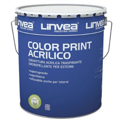 Immagine di TRASPIRANTE COLOR PRINT ACRILICO BIANCO 4 LT EST/INT LINVEA