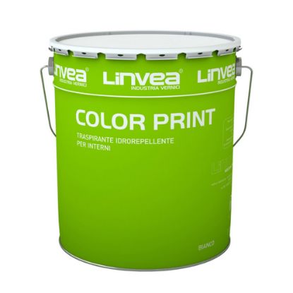 Immagine di IDROPITTURA TRASPIRANTE IDROREPELLENTE COLOR PRINT BIANCO/BASE P 4 LT LINVEA