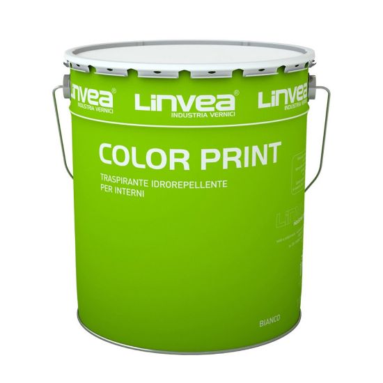 Immagine di IDROPITTURA TRASPIRANTE IDROREPELLENTE COLOR PRINT BIANCO/BASE P 4 LT LINVEA