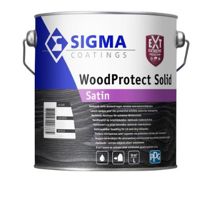 Immagine di PITTURA SEMI-COPRENTE WOODPROTECT SOLID SATIN BASE WN/BIANCO 5 LT PPG SIGMA