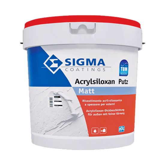 Immagine di RIVESTIMENTO ACRIL-SILOSSANICO ACRYLSILOXAN PUTZ NF 24 KG 1,2 MM BASE ZN COLORATO PPG SIGMA