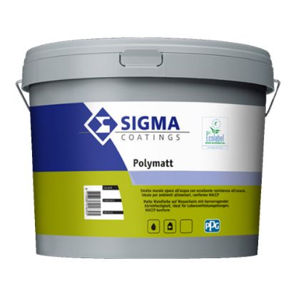 Immagine di SMALTO MURALE POLYMATT 10 LT BASE WN BIANCO PPG SIGMA