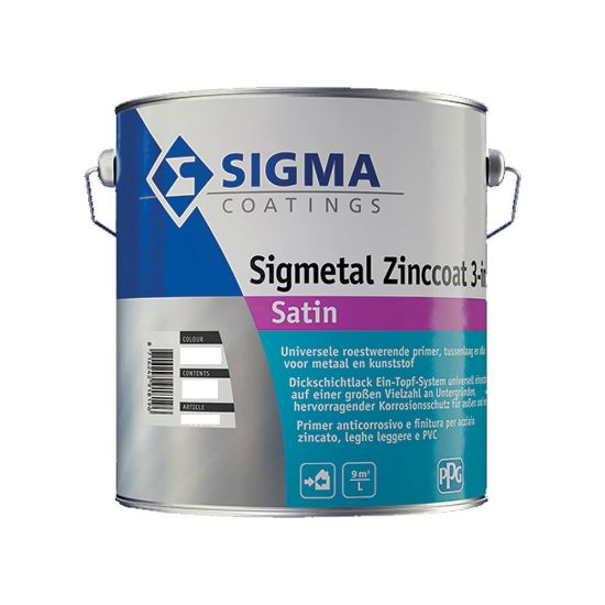 Immagine di PRIMER SIGMETAL ZINCCOAT 3+1 SATIN 1 LTLN COLORATO PPG SIGMA