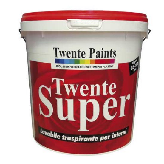 Immagine di LAVABILE TRASPIRANTE BIANCO 14 LT (TAPPO ROSSO) SUPER TWENTE PAINTS