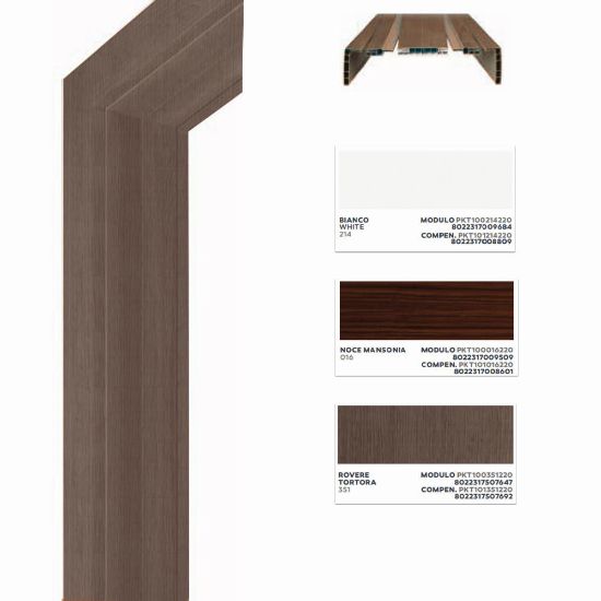 Immagine di MODULO TELAIO LUCIANA IN PVC REGOLABILE CM 9/11 ROVERE TORTORA H.220