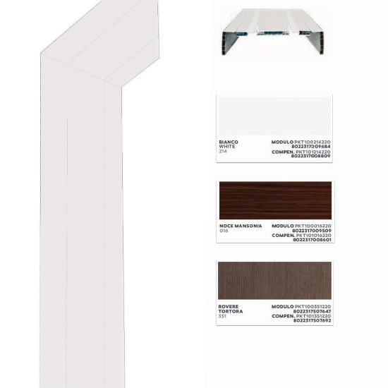 Immagine di MODULO TELAIO LUCIANA IN PVC REGOLABILE CM 9/11 BIANCO PASTELLO H.220 CM