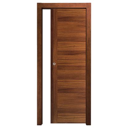 Immagine di PORTA EASY SCORREVOLE INTERNO NOCE CELLINI MISURA 70x210x10/12 CM REVERSIBILE