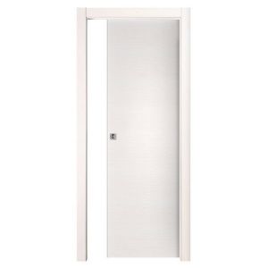 Immagine di PORTA EASY SCORREVOLE INTERNO BIANCO GRAFFIATO MISURA 90x210x10/12 CM REVERSIBILE