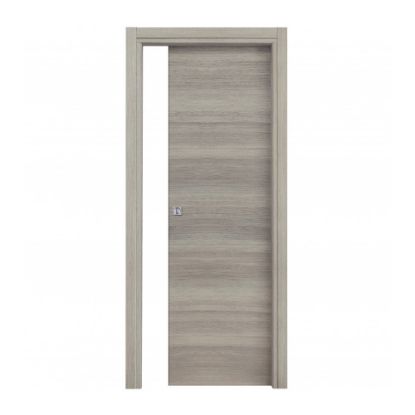Immagine di PORTA MICROTEC ROVERE GRIGIO SCORREVOLE INTERNO MISURA 80x210x10/12 CM REVERSIBILE