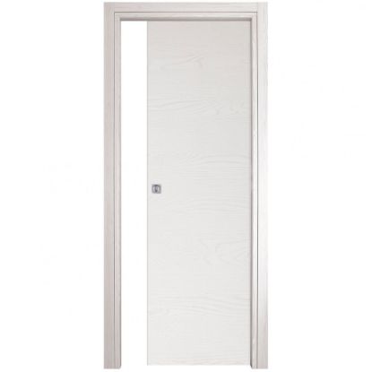 Immagine di PORTA MICROTEC FRASSINO BIANCO SCORREVOLE INTERNO MISURA 80x210x10/12 CM REVERSIBILE