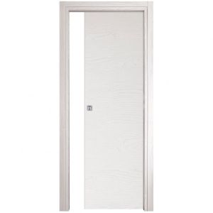Immagine di PORTA MICROTEC FRASSINO BIANCO SCORREVOLE INTERNO MISURA 70x210x10/12 CM REVERSIBILE