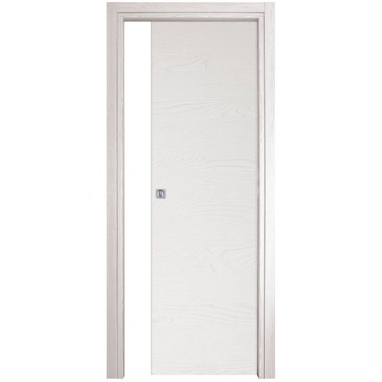 Immagine di PORTA MICROTEC FRASSINO BIANCO SCORREVOLE INTERNO MISURA 60x210x10/12 CM REVERSIBILE