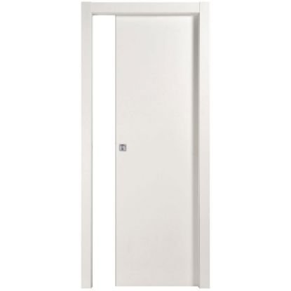 Immagine di PORTA MICROTEC BIANCO SCORREVOLE INTERNO MISURA 90x210x10/12 CM REVERSIBILE