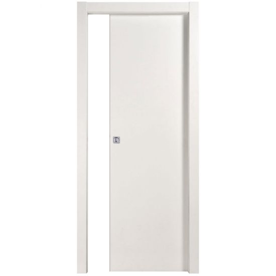 Immagine di PORTA MICROTEC BIANCO SCORREVOLE INTERNO MISURA 90x210x10/12 CM REVERSIBILE