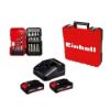 Immagine di TRAPANO AVVITATORE A BATTERIA TE-CD 18/45 3X-LI 2 BATTERIE 18V 2,0AH CON 22 ACCESSORI EINHELL