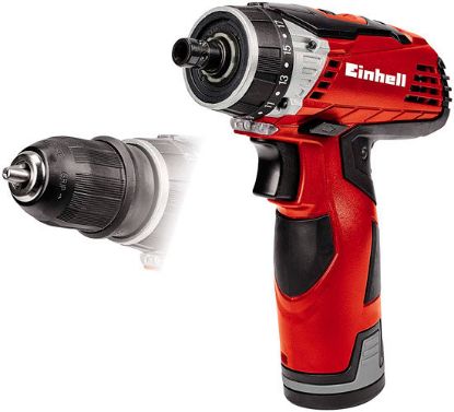 Immagine di TRAPANO AVVITATORE PERCUSSIONE TE-CD 12X-LI CON 2 BATTERIE 12V 1,3AH EINHELL