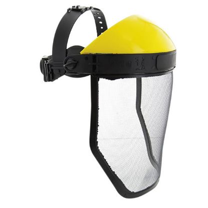 Immagine di VISIERA PROTEZIONE CON SCHERMO A RETE E CALOTTA CON POMELLO