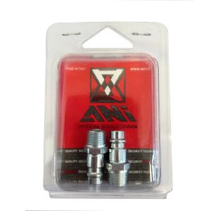 Immagine di INNESTO RAPIDO PROFILO GERMANIA FILETTATO 1/4 MASCHIO CONFEZIONE 2 PZ