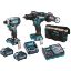 Immagine di KIT TRAPANO HP001G CON AVVITATORE MASSA BATTENTE TD001G CON 2 BATTERIE DA 4,0 AH 40 V CARICA BATTERIE RAPIDO E TOOLBAG MAK