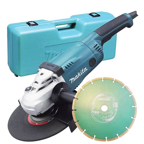 Immagine di SMERIGLIATRICE 230MM GA9020KD.2200W CON VALIGETTA E 1 DISCO DIAMANTATO MAKITA