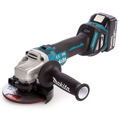 Immagine di SMERIGLIATRICE 125 MM BRUSHLESS DGA513RTJ CON 2 BATTERIE 5 Ah 18 V MAKITA