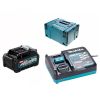 Immagine di SMERIGLIATRICE 125 MM BRUSHLESS GA023GM201 CON 2 BATTERIE 40 V 4 Ah CON AFT BRAKE E SISTEMA AWS MAKITA