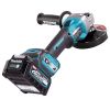 Immagine di SMERIGLIATRICE 125 MM BRUSHLESS GA023GM201 CON 2 BATTERIE 40 V 4 Ah CON AFT BRAKE E SISTEMA AWS MAKITA
