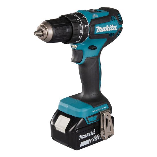 Immagine di TRAPANO AVVITATORE A PERCUSSIONE DHP485ZJ 50NM BRUSHLESS CON 2 BATTERIE 18V 3,0AH E VALIGETTA CON 75 ACCESSORI MAKITA