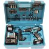 Immagine di TRAPANO AVVITATORE A PERCUSSIONE HP333DSAX1 CON 2 BATTERIE 12V 2AH E CASSETTA CON 74 ACCESSORI MAKITA