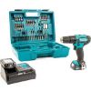 Immagine di TRAPANO AVVITATORE A PERCUSSIONE HP333DSAX1 CON 2 BATTERIE 12V 2AH E CASSETTA CON 74 ACCESSORI MAKITA